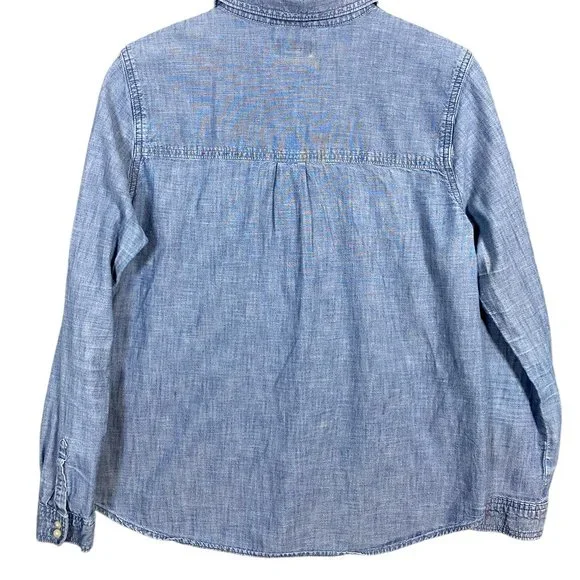 Levi's Womens Denim Classic Western Button Down Shirt Size Large - Picture 4 of 4